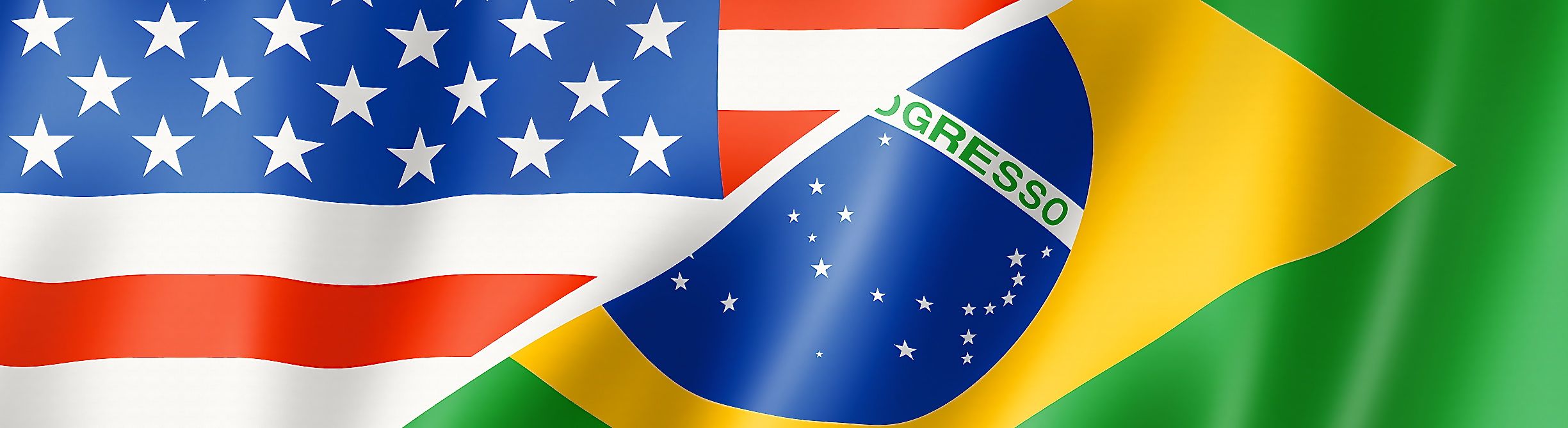 Bandeira USA e Brazil